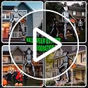 Black 10 ft Inflatable Skeleton Halloween Decor Outdoor - Giant Blow Up Skeleton with LED Lights