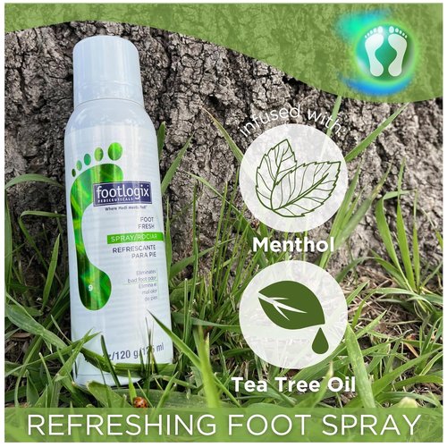 FOOTLOGIX Foot Deodorant Spray - Long-Lasting Odor Protection | 4.23 Fl Oz