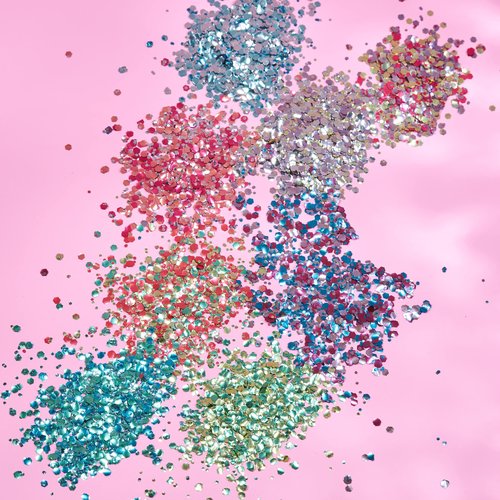Mystic Bio Biodegradable Eco Chunky Glitter by Moon Glitter - 100% Cosmetic Bio Glitter for Face, Body, Nails, Hair and Lips - 0.10oz - Set of 8