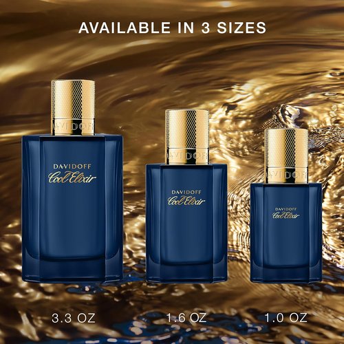Davidoff Cool Elixir Parfum Intense - Woody Men's Cologne with Rose Oxide, Lavandin & Oud - Long-Lasting Fragrance