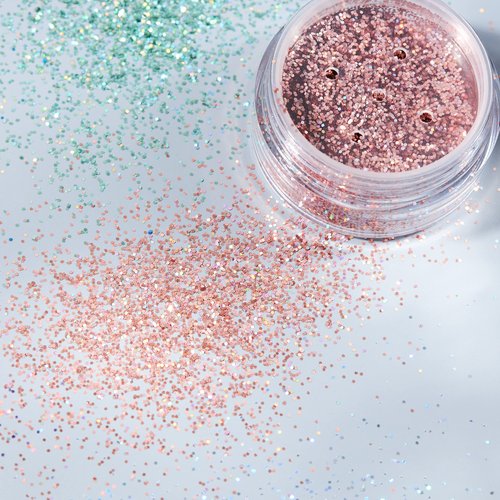 Holographic Glitter Shakers by Moon Glitter – 100% Cosmetic Glitter for Face, Body, Nails, Hair and Lips - 0.17oz - Set of 6 colours