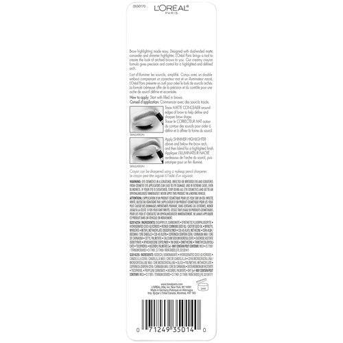 L’Oréal Paris Brow Stylist - Medium Shade Eyebrow Pencil | 0.16 oz for Perfectly Defined Brows