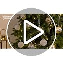 Valery Madelyn White Gold Christmas Ornaments Set 24ct - Shatterproof Holiday Tree Decorations
