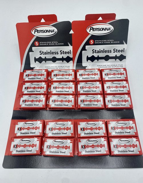 Personna Stainless Steel Double Edge Blades - 100 Pack 100 razor blades by Personna