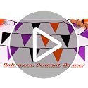Halloween Pennant Banner - Black, Orange & Purple Fabric Triangle Bunting - 39Ft Indoor Outdoor Party Decor with Variation Black Orange Purple