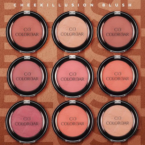 Colorbar Cheekillusion Blush - Silky Lightweight Powder for Buildable Color - 016 Sweet Scarlet - 0.14 oz
