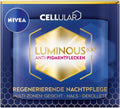 NIVEA Cellular Luminous630 Night Cream – Advanced Regenerating Anti-Pigment Skin Care for Face, Neck and Décolleté, Enriched with Hyaluronic Acid & Patented Luminous630® Complex, 50 ml