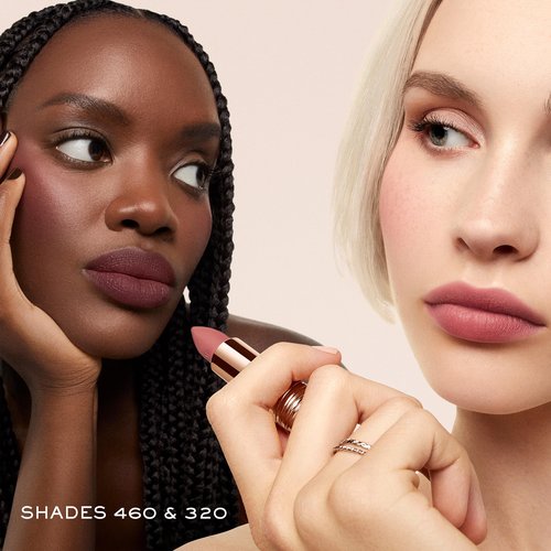 Lancôme L'Absolu Rouge Intimatte Hydrating Matte Lipstick - Buildable & Lightweight Formula with a Soft Matte Finish - Up To 12HR Comfort- 215 First Kiss: warm peachy brown