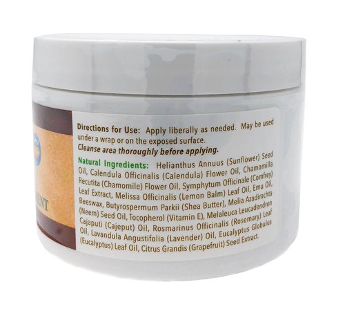 Montana Emu Ranch - Herbal Skin Ointment - 8 Ounce Jar - for Pet and Livestock - Made with Pure Emu Oil