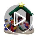 6 Ft Inflatable Nativity Scene with Three Kings Sheep & Cattle – Christmas Holiday Yard Decor
