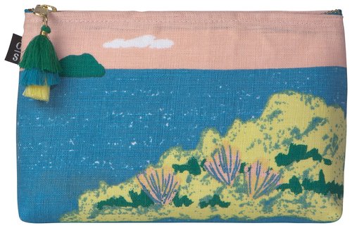 Danica Studio Women Small Zipper Cosmetic Makeup Bag, Haven, Small 8 X 5.5 Inches US