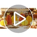 Yellow Pumpkin Honeycomb Centerpiece Set - Fall Autumn Halloween Thanksgiving Decor
