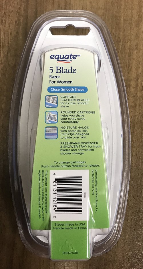 Equate 5 Blade Razor for Women, 3 pc - Compare to Venus Embrace (2pack)
