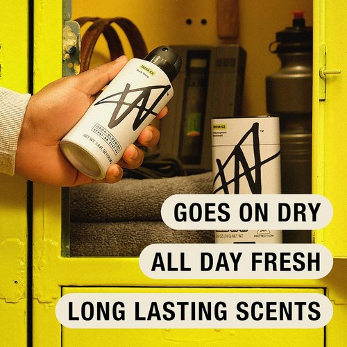 Jake Paul Fresh Ice Body Spray - Odor Blocking Deodorant for Men, Long Lasting Protection, 3.4 fl oz