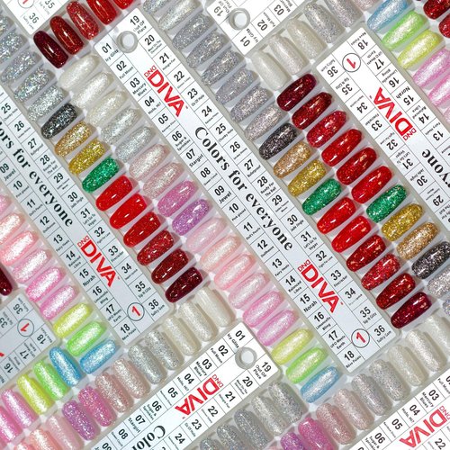 DND Gel Diva Polish Set, Mirrorball Collection, UV/LED Gel Polish and Air Dry Nail Lacquer, Matching Chip-Free Polish Duo, Red033 Firecracker, 0.5 Fl Oz Each