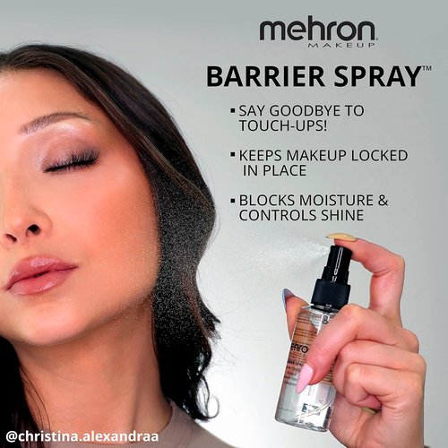 Mehron Makeup Barrier Spray - Long-Lasting Setting Spray for Face | 2 fl oz (60 ml)