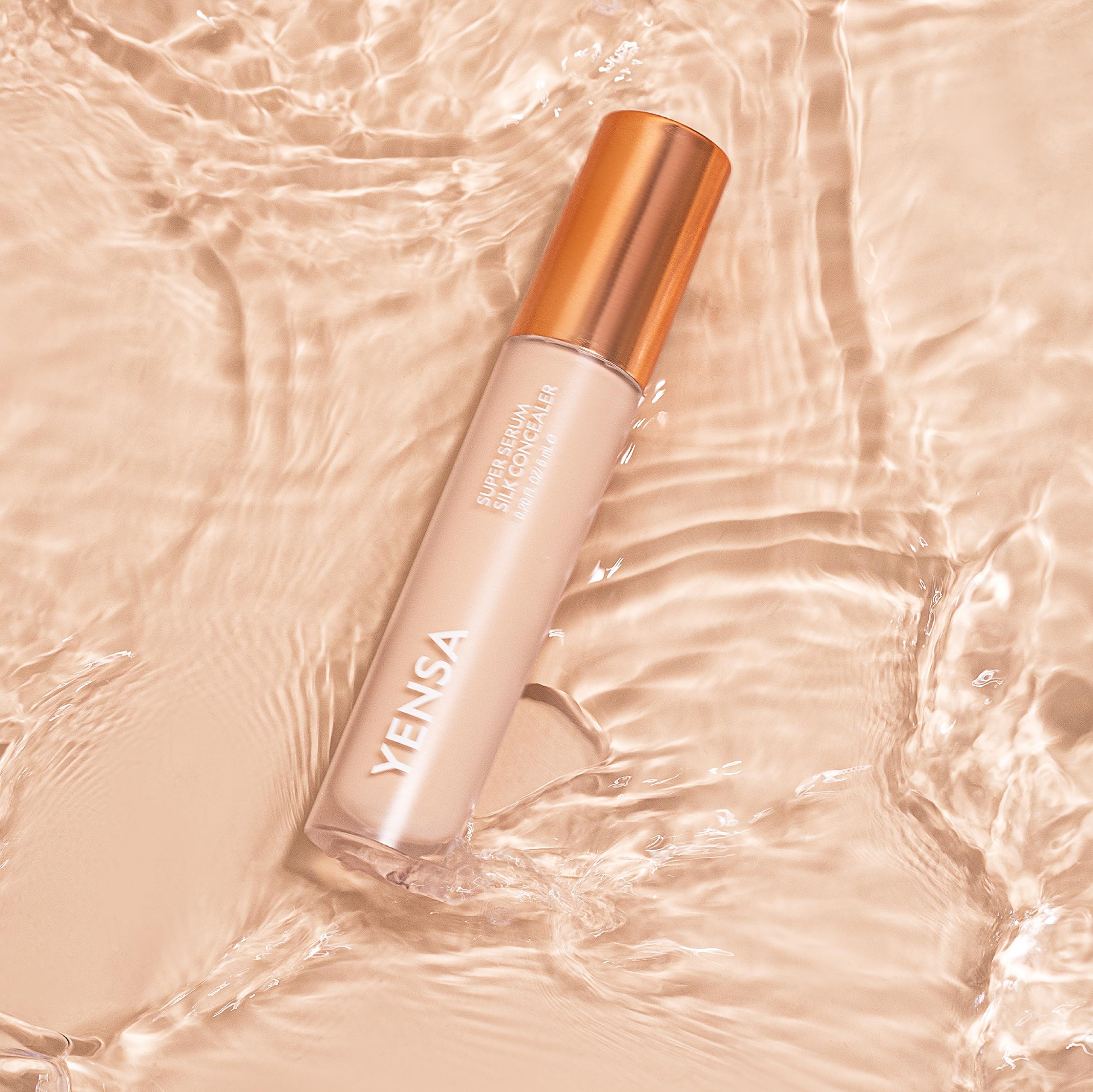 YENSA Super Serum Silk Concealer - Full Coverage Undereye Concealer & Peptides Serum for Face - Enriched with Vitamins C & E, Bakuchiol & Superfoods to Boost Radiance - Light 2 (0.2 Fl oz)