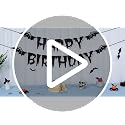 Vampire Themed Birthday Banner - Halloween Bat & Vampire Party Decorations