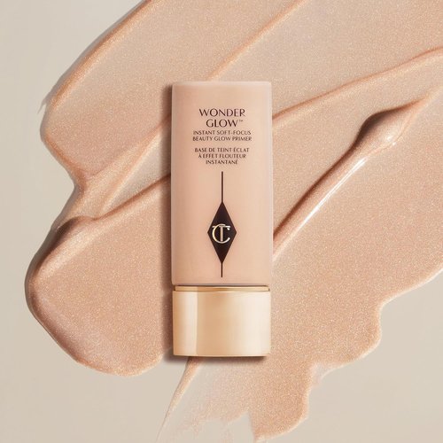 Charlotte Tilbury Wonderglow Face Primer - Illuminating Dewy Primer for Hydration & Soft-Focus Finish - Infused with Hyaluronic Acid & Rosehip Oil