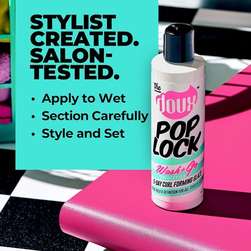 Doux POP LOCK Curl Forming Glaze - Anti-Humidity Gel with Honey & Argan Oil for Natural Hair