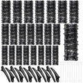 Skiennix Hair Rollers Set - 48 Wire Mesh Perm Rods with Duck Teeth Clips | 0.71/0.87/1.1 Inch Sizes