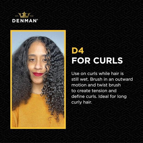 Denman D4 Hairbrush - Premium Styling Tool for Smooth, Tangle-Free Hair | Ideal for All Hair Types