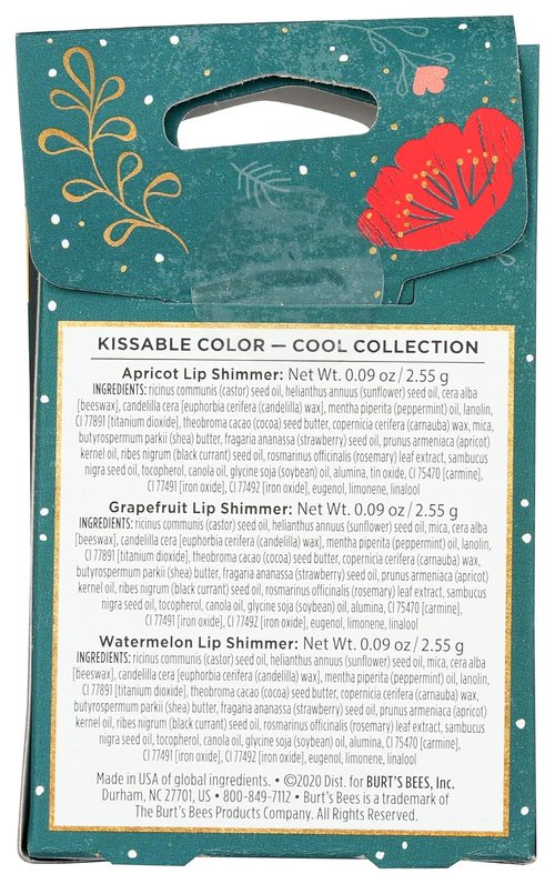 Burt's Bees Cool Kissable Color Gift Set - Hydrating Lip Color Collection | 1 EA