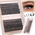 Geeneiya Lash Clusters with Spikes Wispy Eyelash Clusters 8-16MM Lash Extension D Curl Wispy Cluster Eyelash Extensions Spikes Individual Lashes for Professional and Beginners by Geeneiya