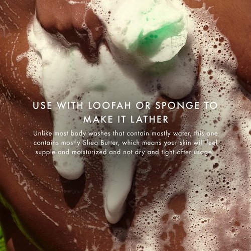 54 Thrones Non-Stripping Butter Cream Body Wash, Shea Butter Body Wash, Exfoliating & Moisturizing Liquid Soap, Ugandan Vanilla + Ethiopian Honey