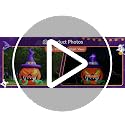 12FT Halloween Inflatable Pumpkins with Witch's Hat & Vines - Outdoor Yard Decor