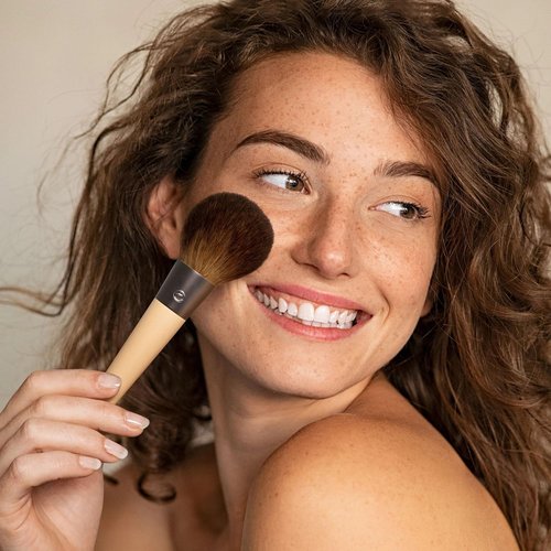 EcoTools Full Powder Brush - Fluffy Makeup Brush for Loose & Pressed Powder, Soft Bristles, Eco-Friendly