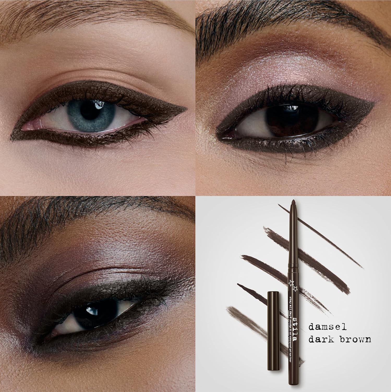 Stila Stay All Day® Waterproof Gel Eyeliner - Long-Wear Smudge-Proof Pencil for Tightlining & Smoky Eyes | 12-Hour Fade-Resistant Formula
