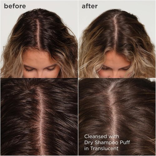Briogeo Style + Treat Dry Shampoo Puff - Non-Aerosol, Talc-Free Oil Absorption | Volumizing Powder | 0.5 oz
