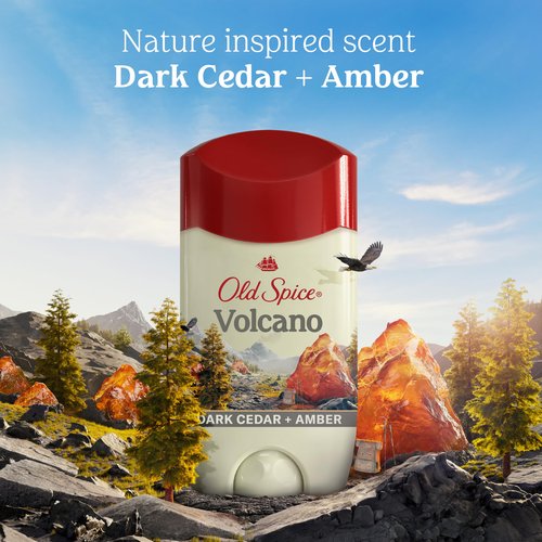 Old Spice Men's Antiperspirant & Deodorant Volcano with Charcoal, 2.6oz (Pack of 3) with Travel-Size Swagger Body Wash