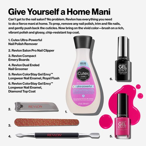 Revlon Compact Nail File,Dual Sided Emery Boards,Manicure Essentials,Smooths & Shapes Nails,Easy to Use,10 Count (Pack of 12)