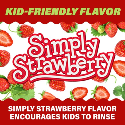 ACT Kids Anticavity Fluoride Mouthwash, Sugar & Alcohol Free Mouth Rinse Strengthens Teeth, Simply Strawberry, 16.9 fl. oz.(Pack of 3)
