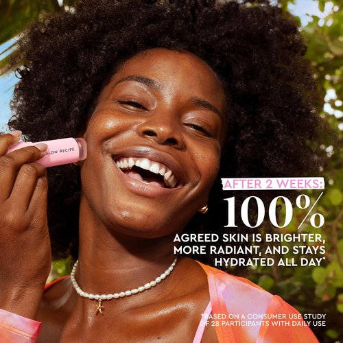 Glow Recipe Face Sunscreen Stick SPF 45 - Travel Size Roll On Korean Sunscreen with Hydrating Hyaluronic Acid & Niacinamide for a Dewy Glow - No White Cast (.58oz)