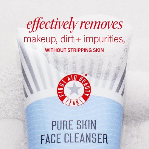 First Aid Beauty Cleanse, Smooth + Hydrate Kit - Travel-Friendly Skin Care Gift Set with Facial Cleanser, KP Body Scrub & Ultra Repair Cream