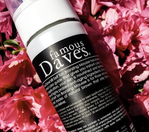 Famous Dave’s Dark Tanning Mousse - Instant Bronzer | Organic Self Tanner for Medium/Darker Skin Tones