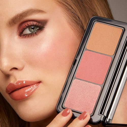 KIKO Milano Multi Finish Trio Blush & Bronzer Palette - 1 Bronzer & 2 Blushes in Matte & Metallic Finishes