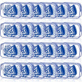 Kacctyen 24 Pcs Cheer Team Gifts Cheer Makeup Bag Bulk for Team Sport Gifts PVC Clear Cosmetic Bag Cheerleader Makeup Case Toiletry Zipper Pouch for Sport Cheerleading, 7x4.7x2.4''(Blue)