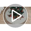 60 Inch Faux Fur White Christmas Tree Skirt with Stripe Pattern - Large Holiday Decor - Variation 60