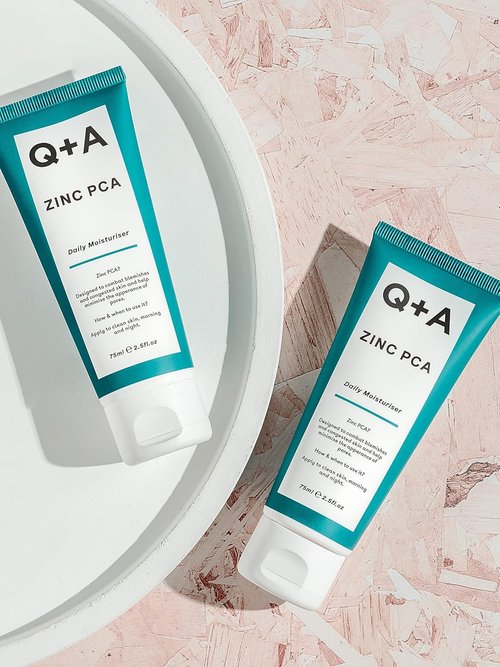 Q+A Zinc PCA Daily Moisturizer - Hydrating Face Cream for Oily Skin | Niacinamide & Ginseng, 75ml