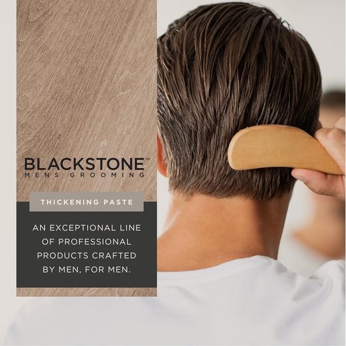 Blackstone Men's Grooming Thickening Fiber Paste Gel - Adds Volume & Pliable Hold | Paraben Free, Sandalwood (4 oz)