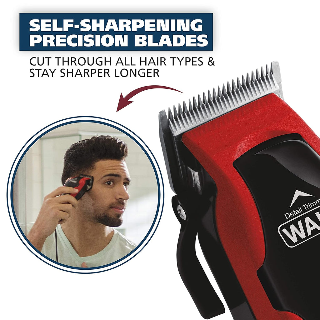 Wahl USA Hair Clipper Kit - 2-in-1 Corded Clipper & Pop-Up Trimmer for Men’s Grooming | Model 79900-1501P