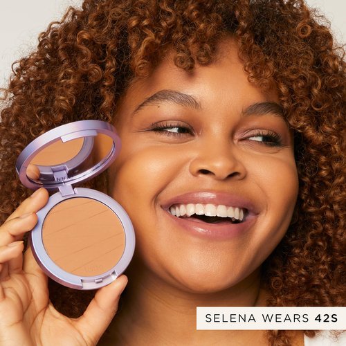 tarte face tape pressed powder – Medium-Coverage Waterproof Powder, Hyaluronic Acid & Peptides to Smooth & Set Makeup, Lightweight, Vegan & Cruelty-Free, full size, 29N light medium neutral