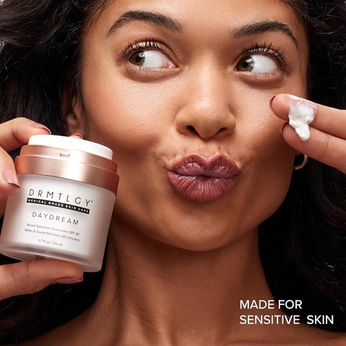 DRMTLGY Sunscreen & Face Moisturizer SPF 40 - Water & Sweat-Resistant for Sensitive Skin | UVA/UVB Protection