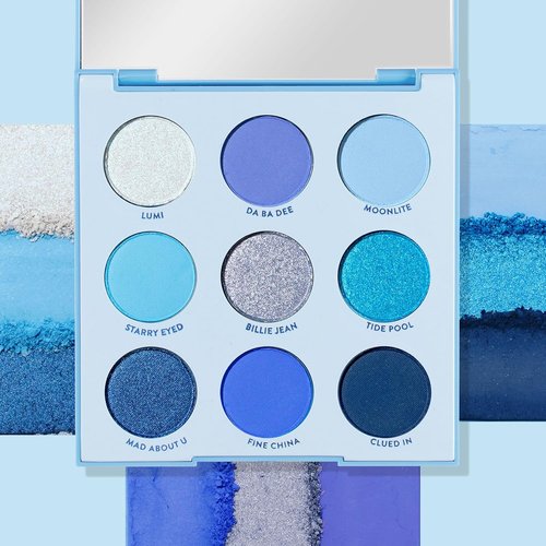 ColourPop Blue Moon Eyeshadow Palette - High-Pigment Monochromatic Blue Shadows | Matte, Metallic & Duochrome Finishes (0.3 oz)