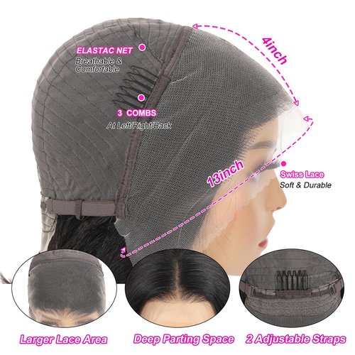 Bob Wig Human Hair 13x4 Frontal Lace Wig 12 Inch Hd Lace Front Wigs Human Hair 180 Density Bob Wig Glueless Human Hair Wig Short Human Hair Wigs for Women Pre Plucked With Baby Hair Natural Color