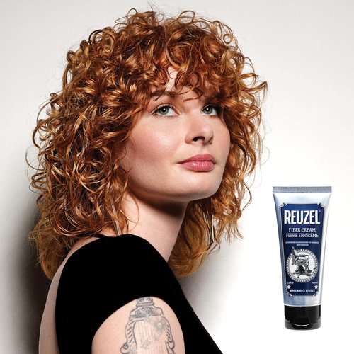 Reuzel Fiber Cream - Low Shine Hair Styling Cream for All-Day Hold | 3.38 oz